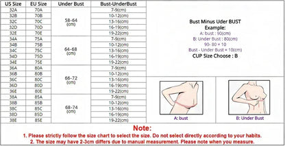 Lace Floral Embroidery Sexy Bra Comfortable Adjustable Women Underwear 3/4 Cup Wireless Girl Brassiere Bralette
