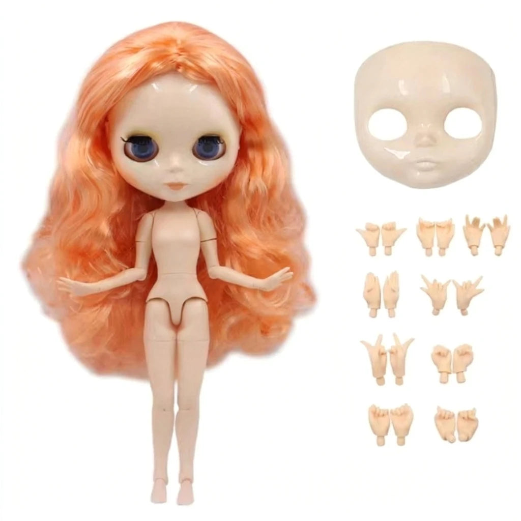 ICY DBS Blyth doll White Skin Glossy face Matte face Joint body with hand set A&B 1/6 bjd suitable diy makeup Special price