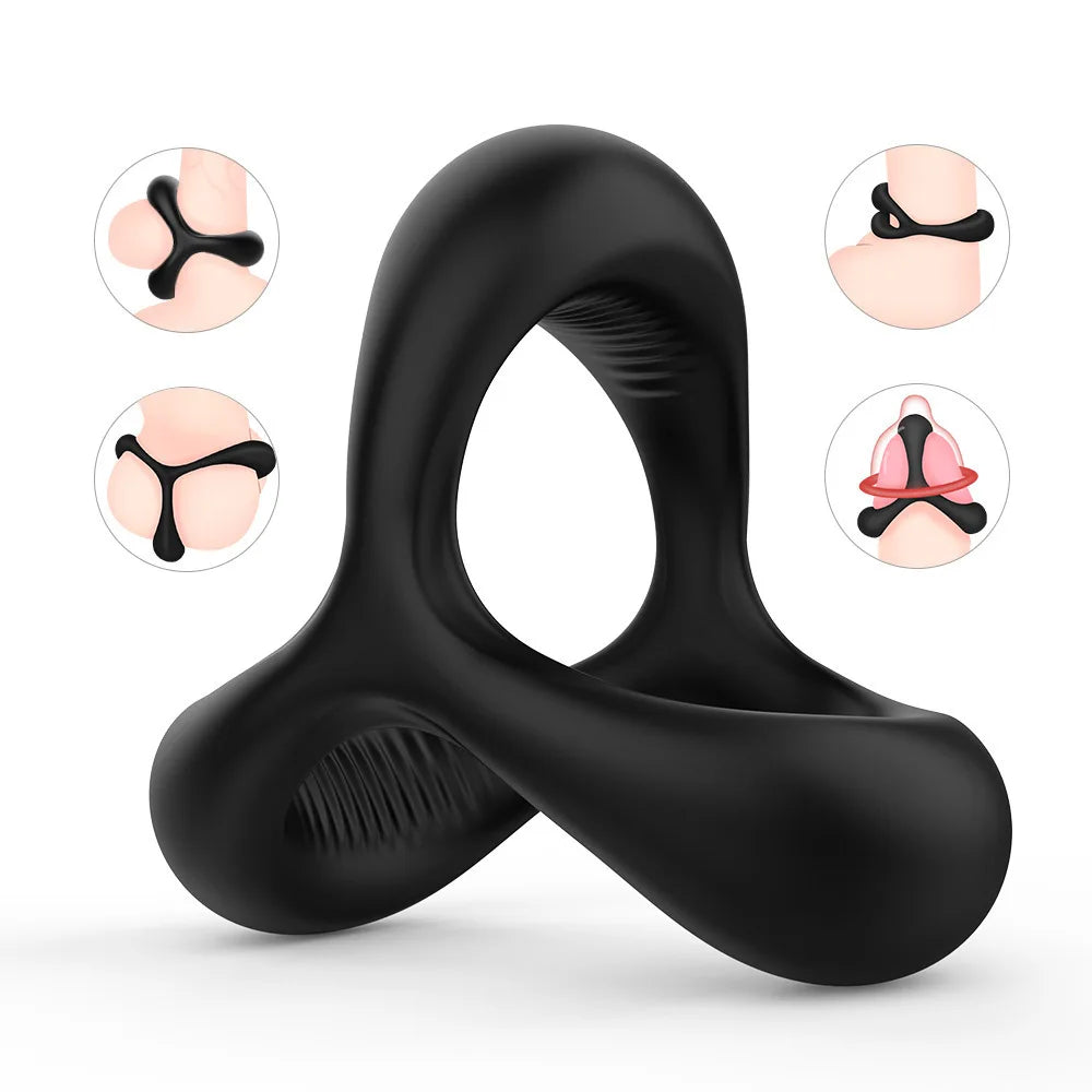 Penis Ring Reusable Silicone Semen Cock Ring Penis Enlargement Delayed Ejaculation Sex Toys For Men