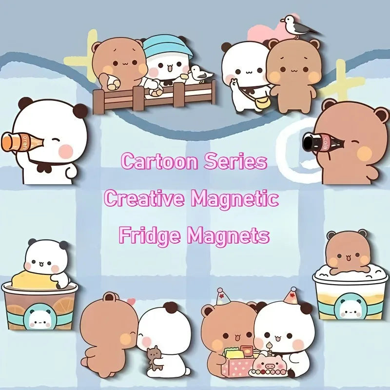 Cute Bubu Dudu Fridge Magnets Kawaii Panda Yier Refrigerator Magnets Sticker Home Decor Sticker Creative Anime Home Accessories