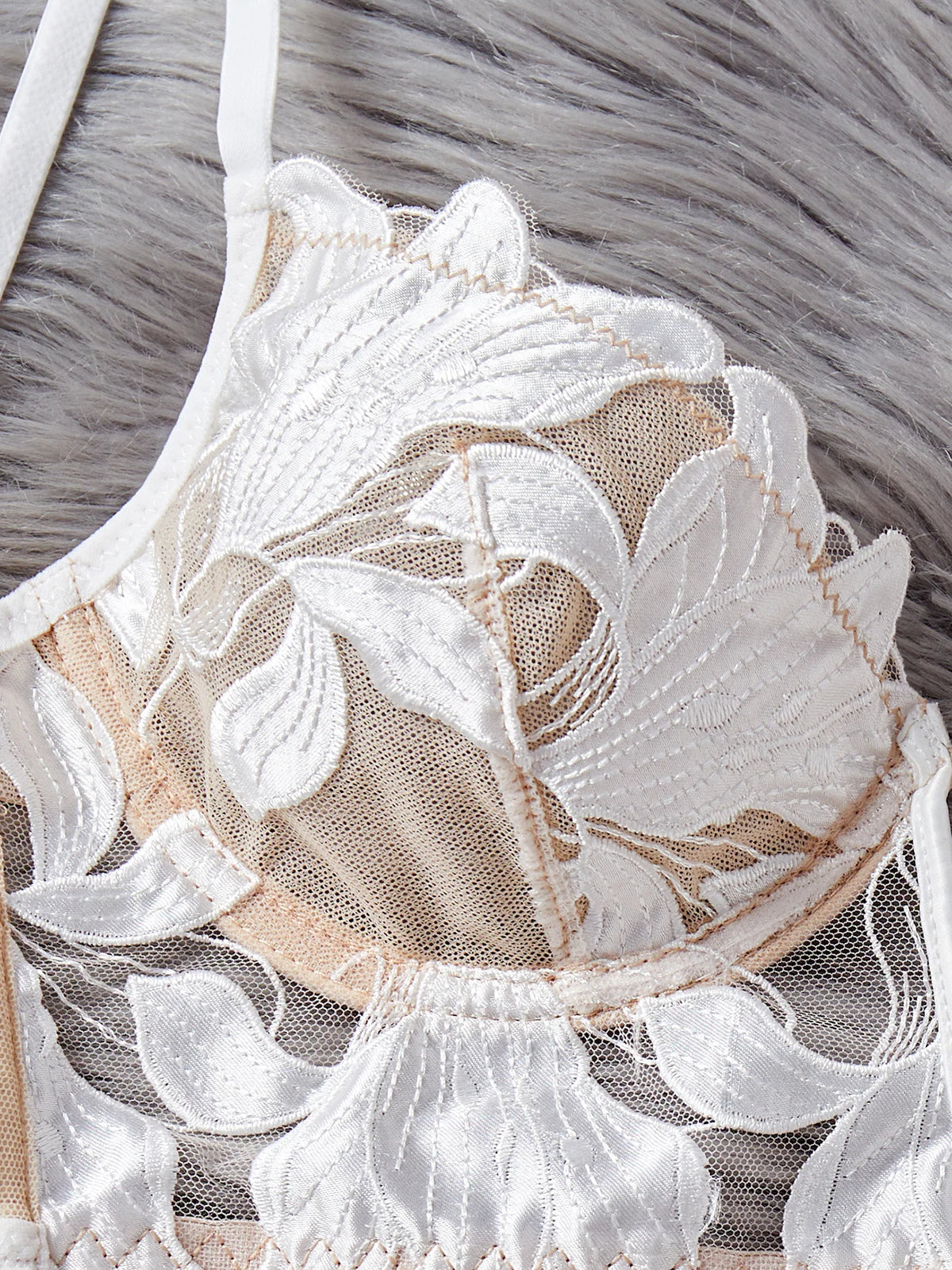 Women's Floral Lace Bra & Brief Set