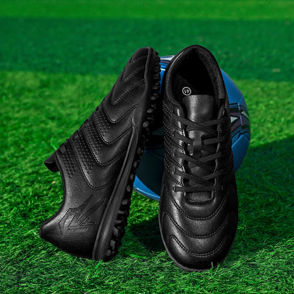 Solid Color Adult TF Soccer Shoes Tear-resistant PU Fabric Sturdy Rubber Stud Anti-slip For Amateur Turf Team Daily Competitions