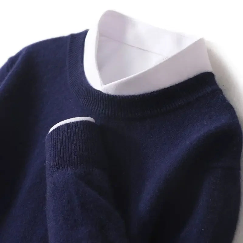 Men's Cashmere-Blend Crewneck Sweater