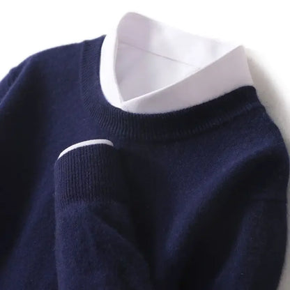 Men's Cashmere-Blend Crewneck Sweater