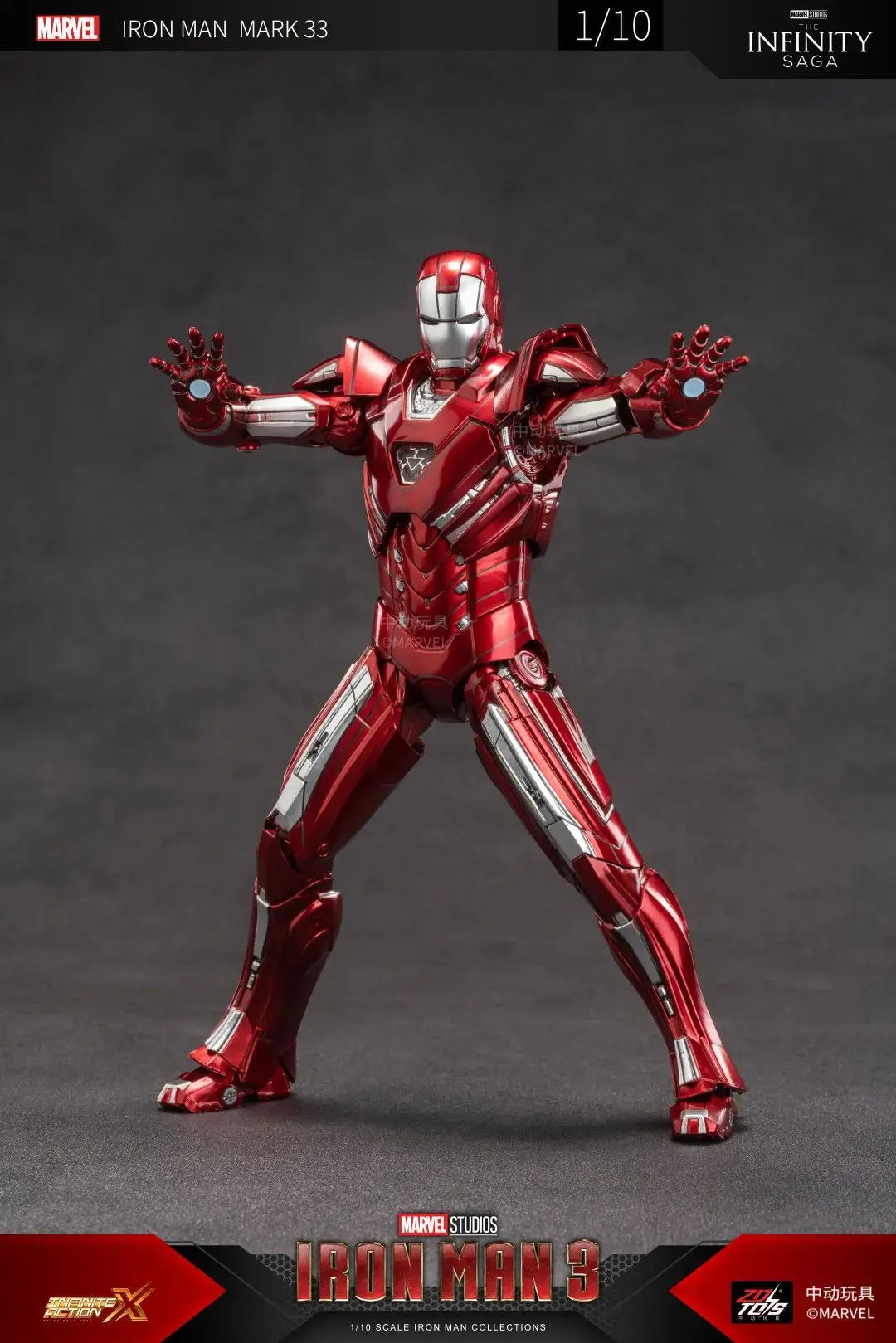 ZD Toys 1/10 Iron Man Figurines MK30 Iron Patriot Blacklash Figures MK33 MK39 MK17 MK21Action Movie Model Adult Collect Gift