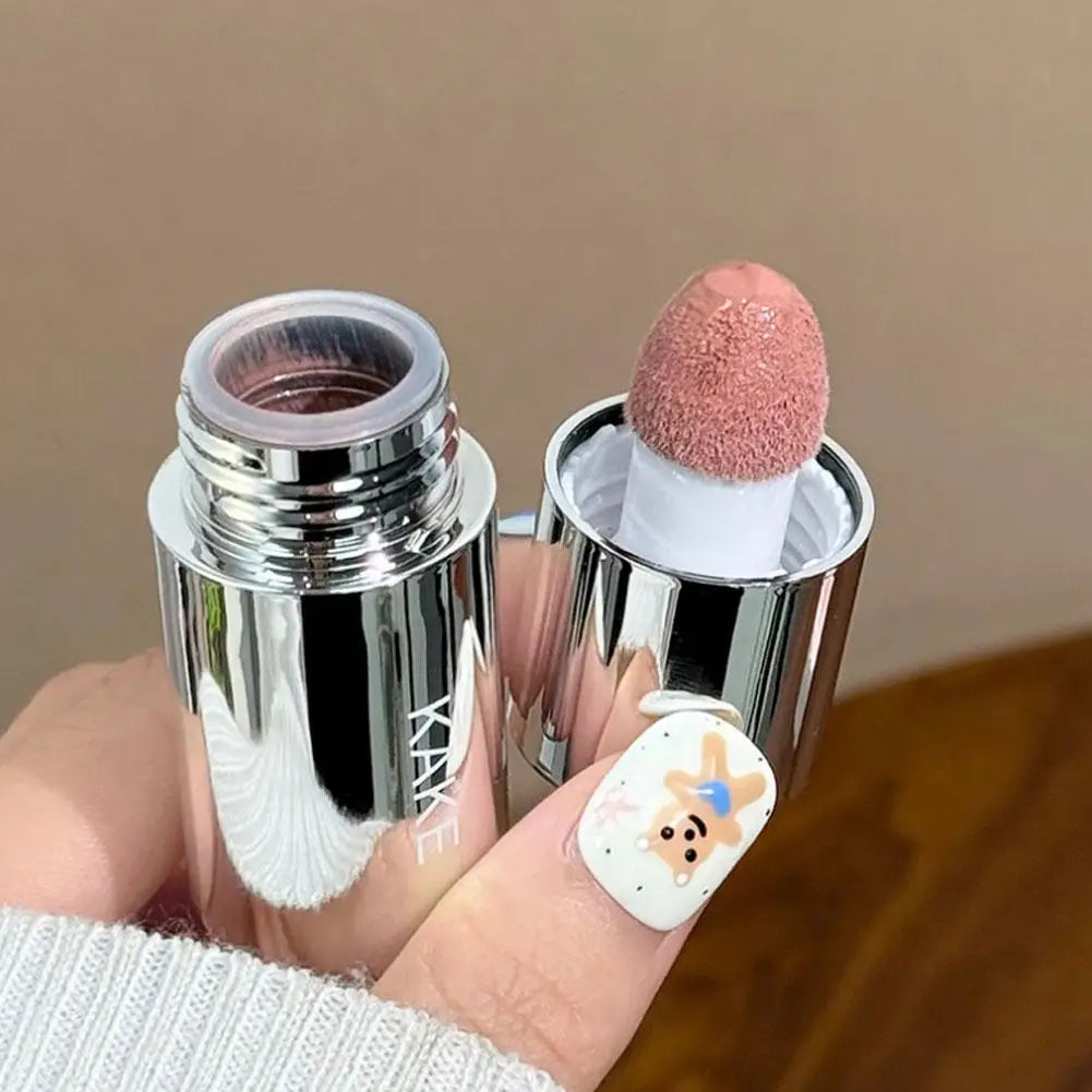 Velvet Liquid Blush Matte Sponge Head Blusher Natural Lasting Brighten Facial Contour Blush Tint Makeup