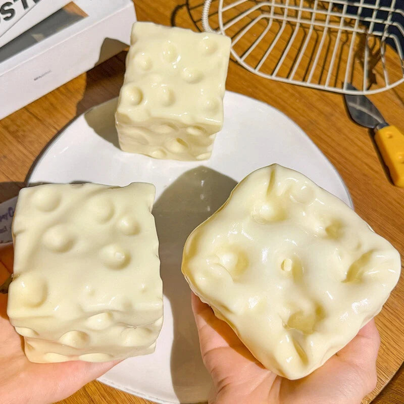 Handmade Coconut Oil Cheese Moldable Squishy Blind Box Non-Rebound Pinch Stress Relief Fidget Toy Decompression Plastic Ball