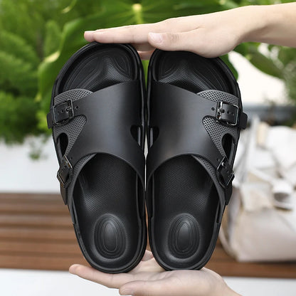 Summer Men Casual Sandals Outdoor Climbing Classic Roman Leather Beach Comfortable Trekking Hiking Fishing Fashion Slippers