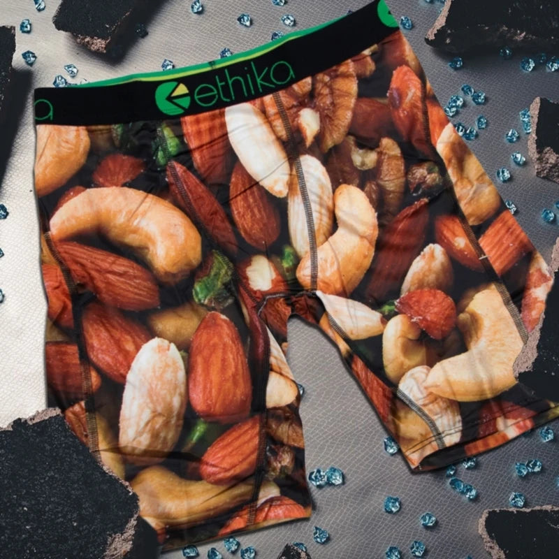 ETHIKA 1Pcs Men Underwear Boxers Breathable Mesh Crotch Man Underpants Plus Size Mens Panties L-3XL Printed Men's Boxers Briefs