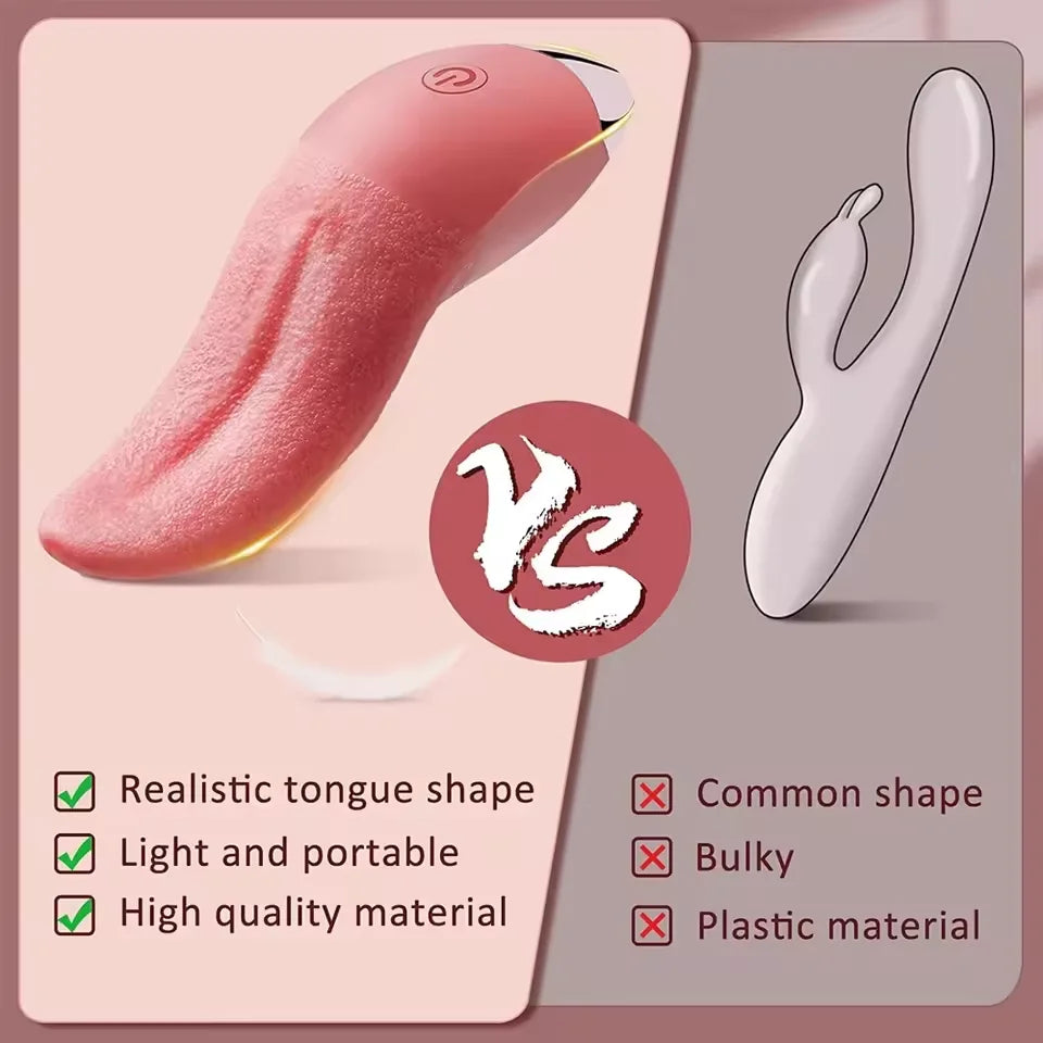 Realistic Tongue Licking Vibrator for Women G Spot Massager Blowjob Clitoris Nipple Stimulator Female Masturbator Sex Toys