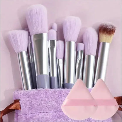 Professional Makeup Brush Set with Sponge & Storage Options