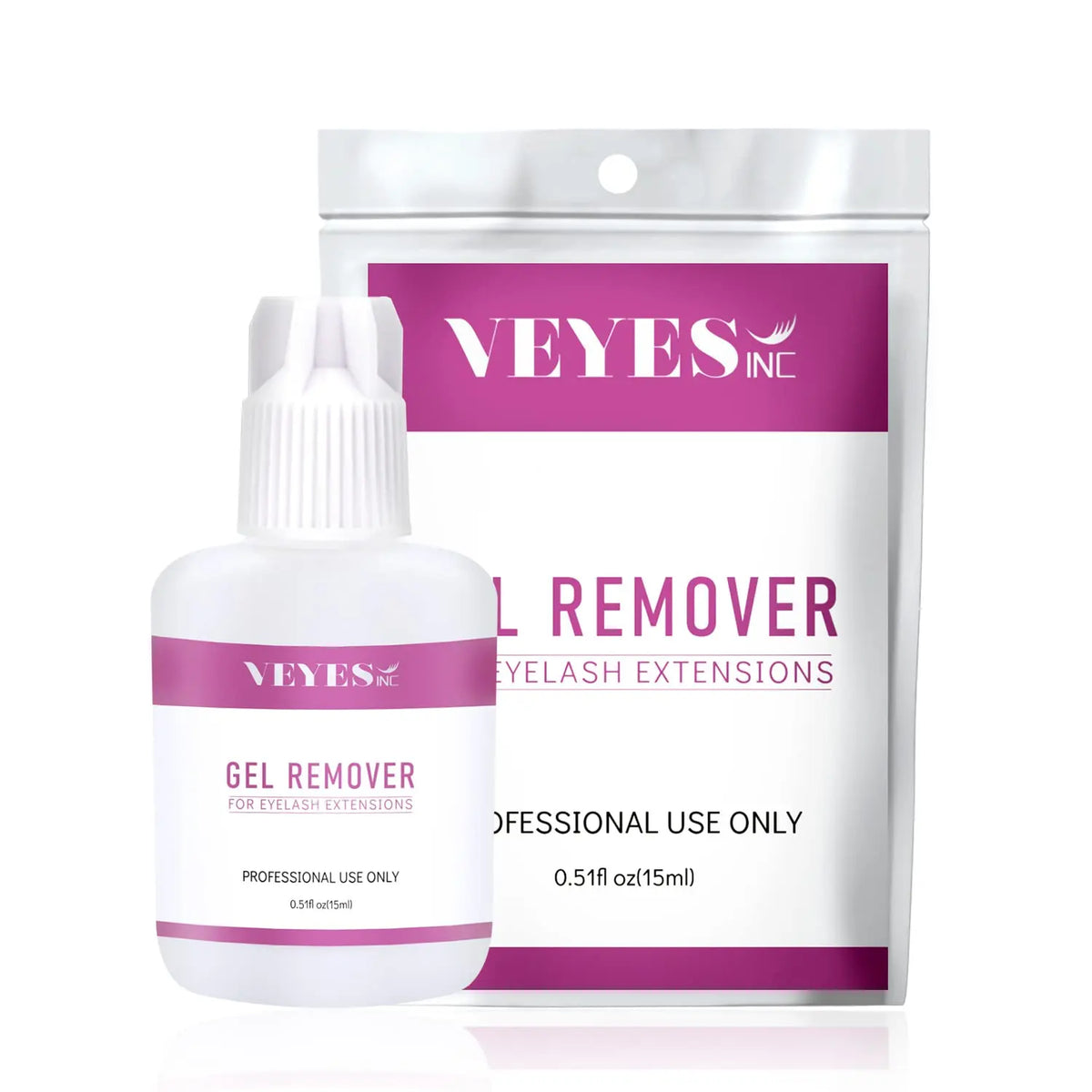 VEYES INC 15ml Gel Lash Remover for Eyelash Extension Easily Remove Adhesive Fast Dissolution Time Professional Clear Eyelash