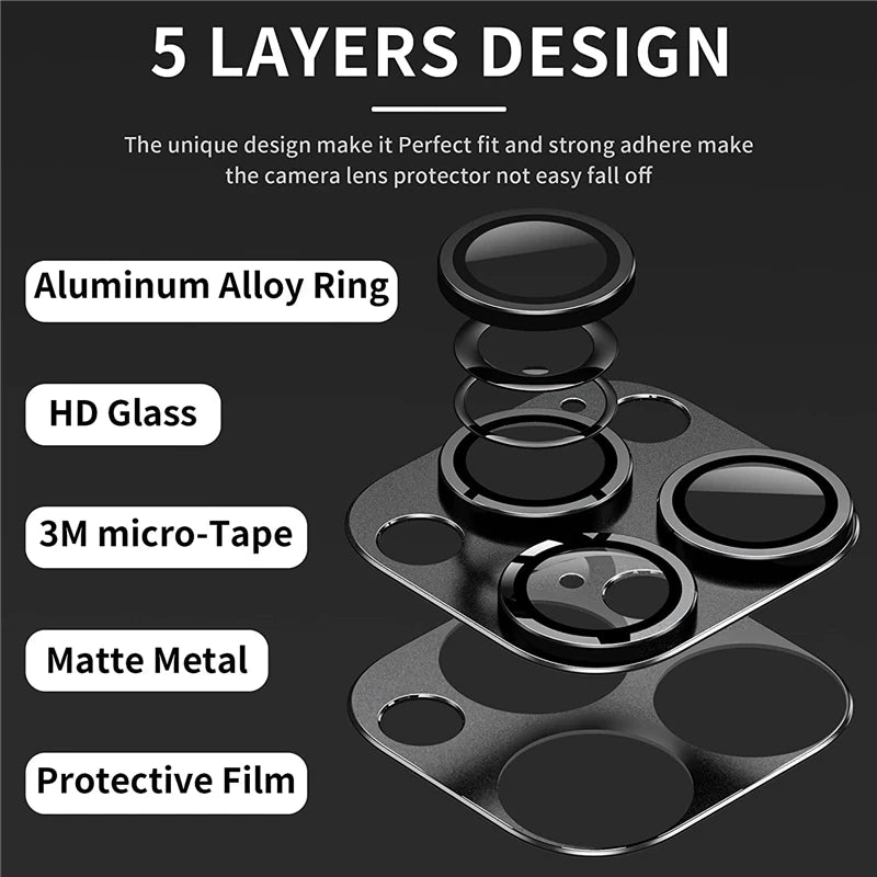 Metal Camera Lens Protector Glass For iPhone 17 Air 16 15 14 Pro Max Lens Funda For iPhone 16 Plus Full Cover Lens Camera Glass