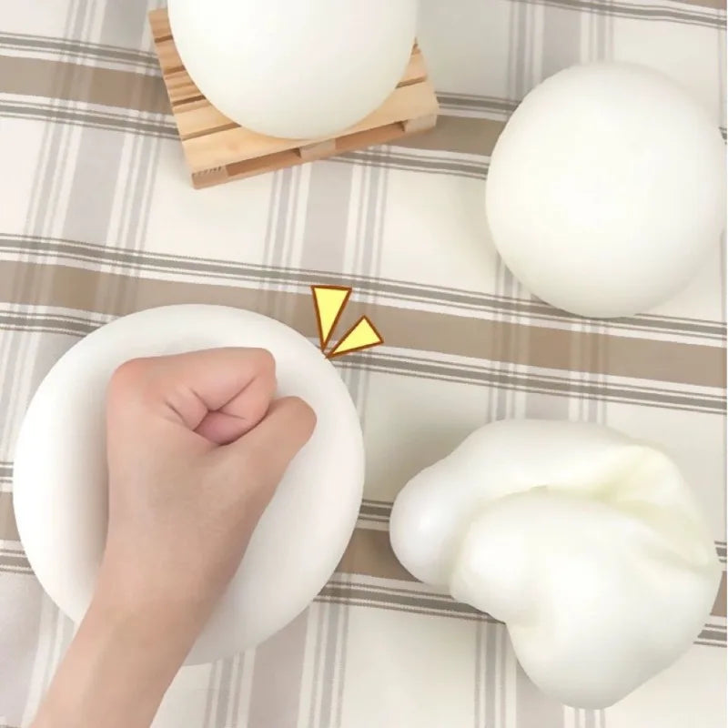 Squishy Bread Stress Ball Fidget Toy Soft Bun Squeeze Ball Stress Relief Slow Rising Sensory Toys for Adults Relaxing Gifts