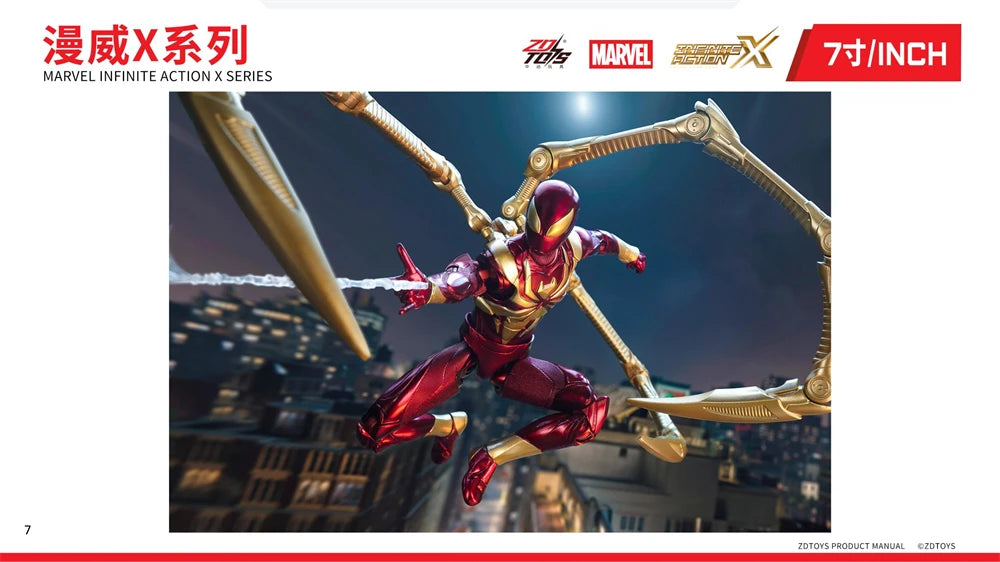 Marvel ZD Toys Iron Man Figure MK3 MK4 MK85 MK42 MK18 MK19 Spider-Man PS4 Iron Spider Action Figure Collections Gift