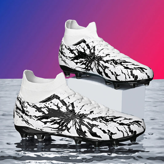 Men AG FG Outdoor Football Cleats Firm Ground Soccer Boots Breathable PU Anti‑Abrasion For Adult Match And Daily Training Sports