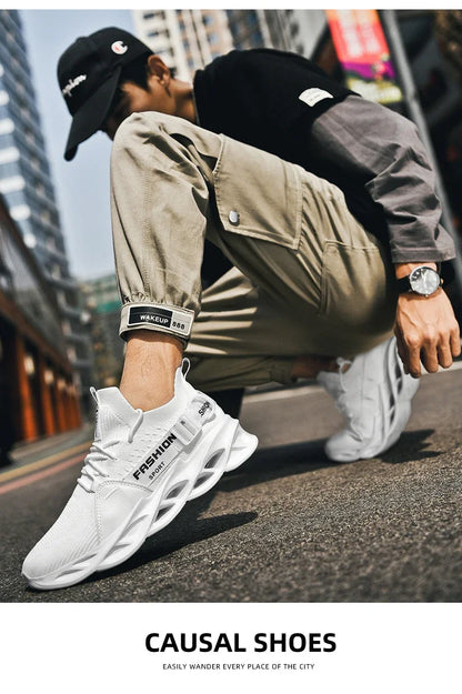 New Men Running Shoes Breathable Fashion Jogging Walking Brand Casual Comfortable Sneakers Blade Loafers Leisure Lace-up Outdoor