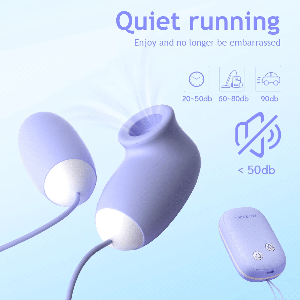 Double Jump Egg Clit Sucker Vagina Sucking Vibrator With Cute Magic Box Female Clitoris Vacuum G-pot Stimulator Nipple Sex Toys