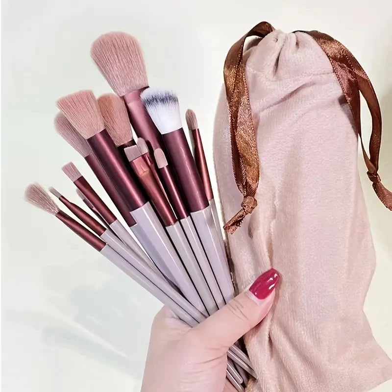 Professional Makeup Brush Set with Sponge & Storage Options