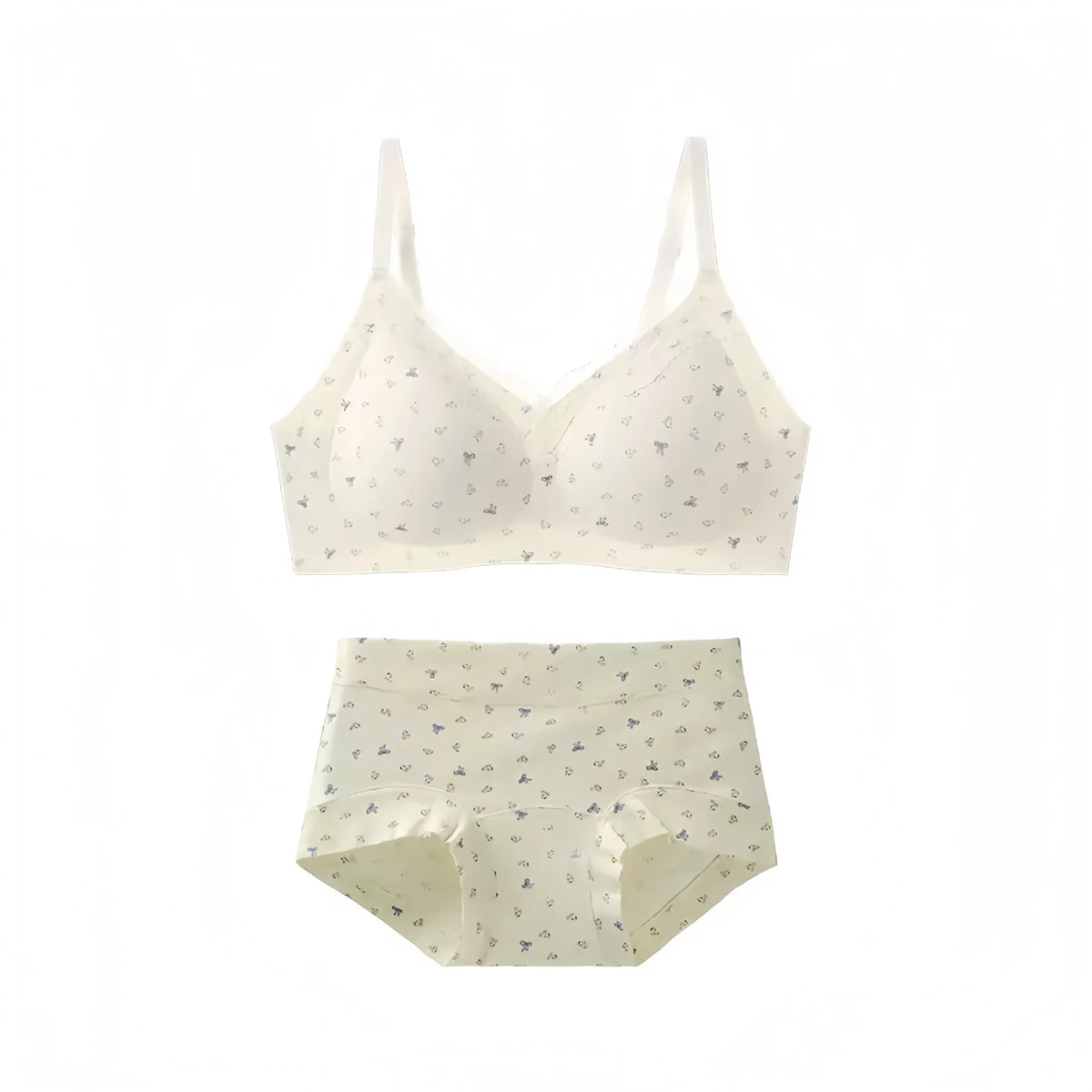 Women's Floral Lace Wireless Bra Set