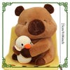 Capybara Plush Toy Set Mommy with 4 Baby Capibara Plushie Doll Stuffed Animal Pillow Turtle Backpack Kid Toys Christmas Gift