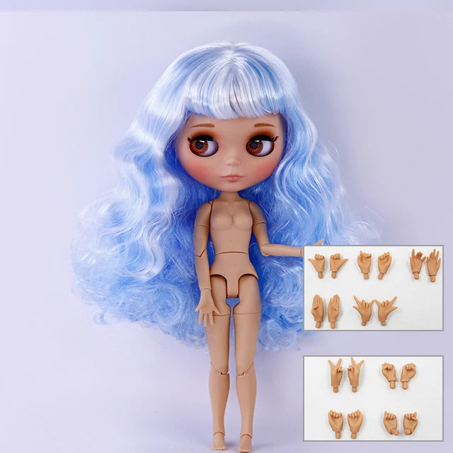 ICY DBS Blyth Doll BJD Joint Body tan Skin Matte Face New face Set Doll 1/6 30cm Gift Anime SD