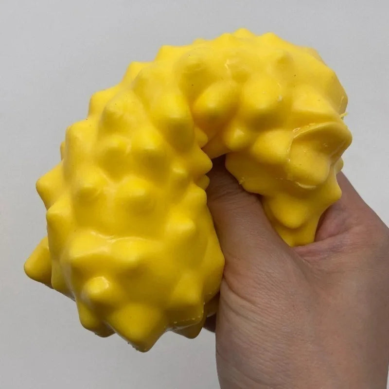 Crunchy Durian Building Block Handmade Squeeze Ball Fruits Stress Ball Popping Sound Squishy Toy Decompression Fidget Vent Toy