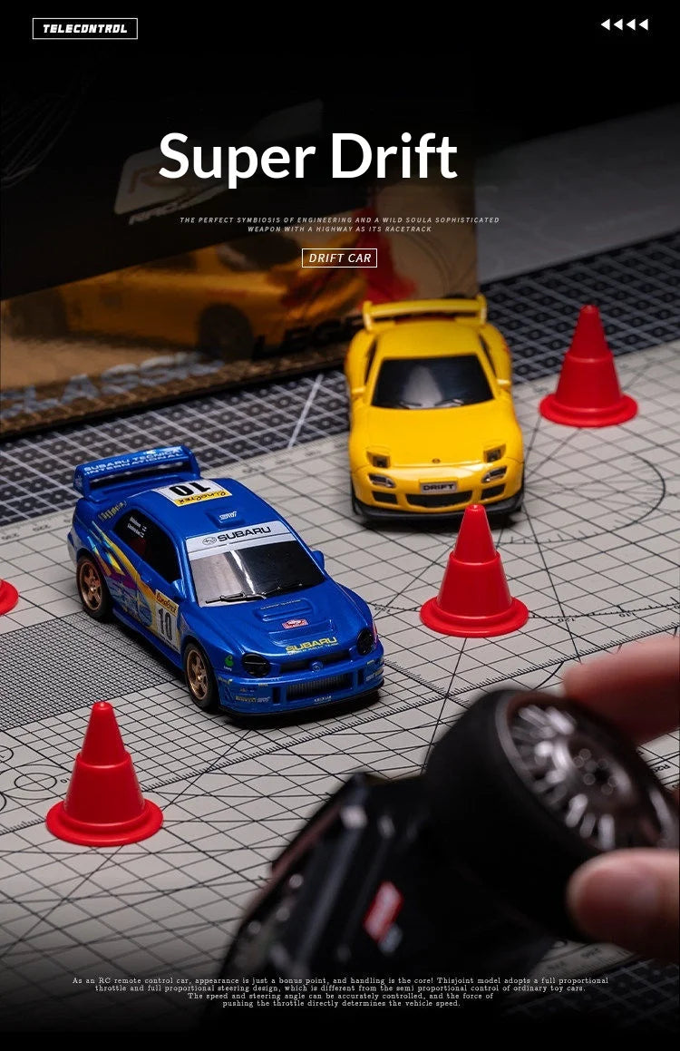 1:43 Mini RC Drift Car 2.4G High Speed Remote Control Racing Car Model Desktop Toy For Boys