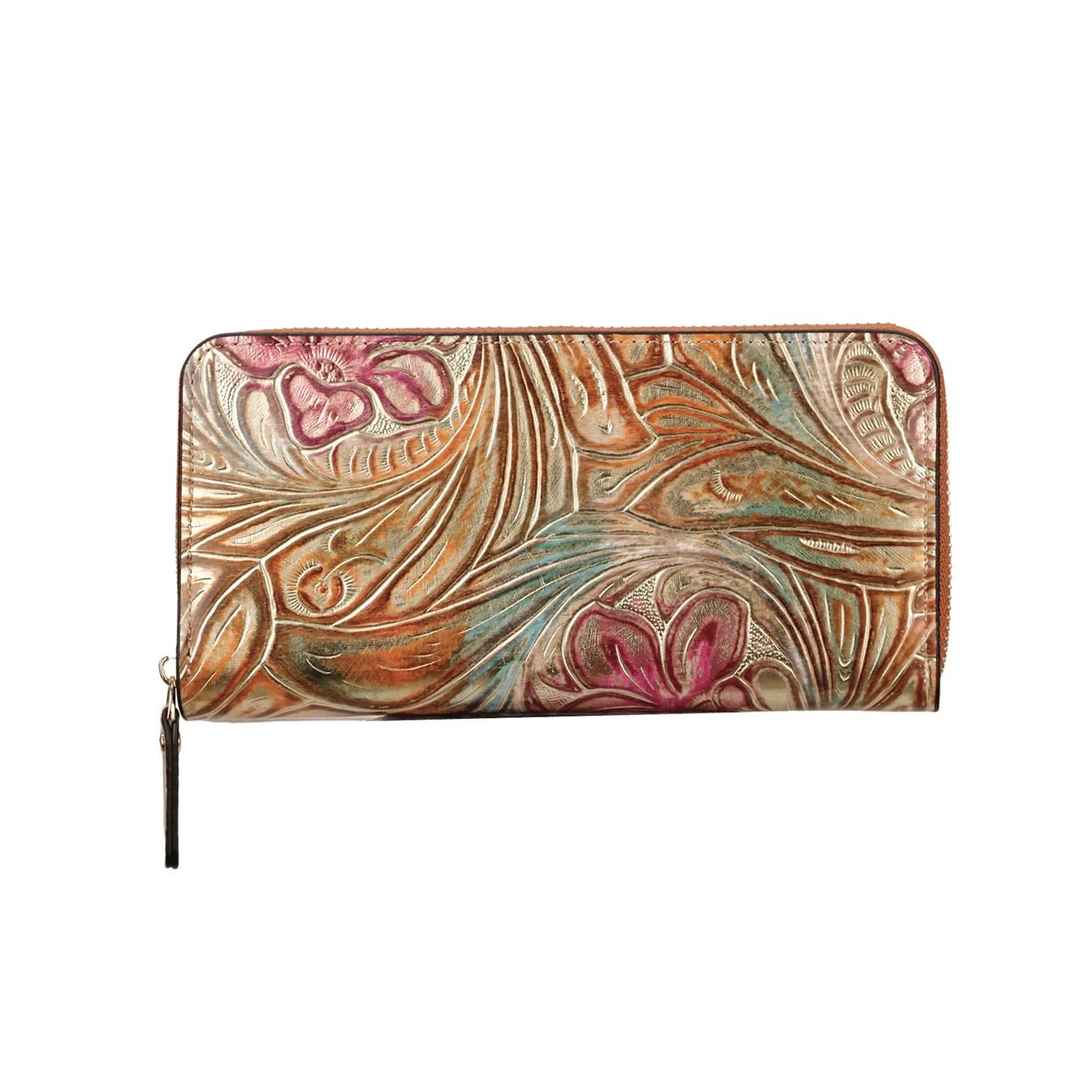 Women's Floral PU Leather Long Wallet – Large Capacity Card Holder & Coin Purse, 8 Styles - TRYSHOPPY