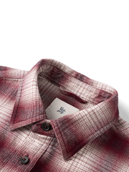 SIMWOOD High Standard 2026 Spring New Oversize 270gsm Wool Blend Plaid Shirts Men Warm Vintage Shirt