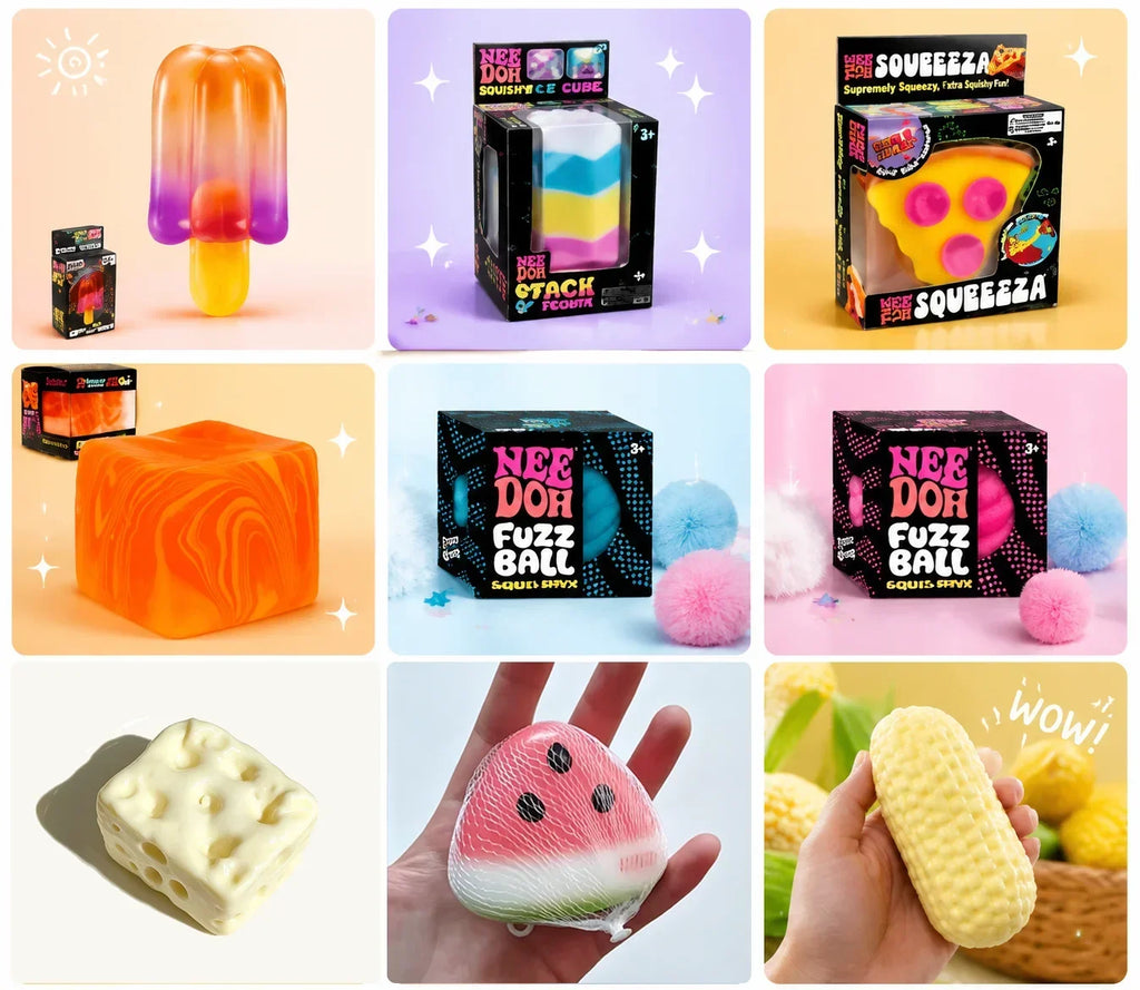 100+PCS Assorted Mixed Squish Fidget Mystery Blind Box Surprise Unbox Toy Slow Rebound Stress Relief Squeeze Sensory Toys