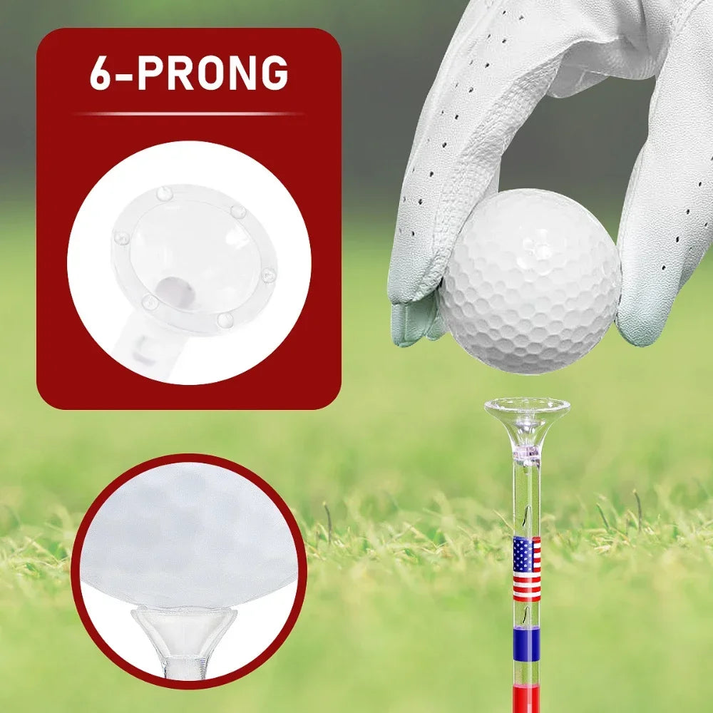 50pcs Golf Tees 83mm Transparent Golf Balls Accessories TE025-A