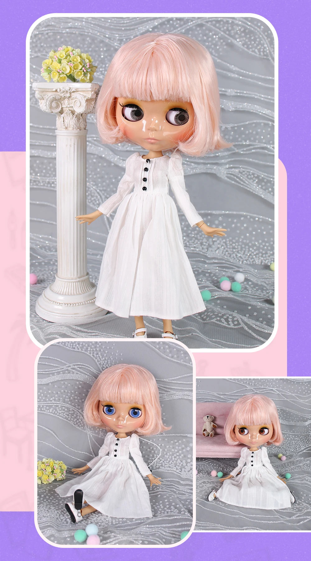 ICY DBS Blyth Doll 1/6 BJD Anime Doll Joint Body White Skin Matte Face Special Combo 30cm TOY