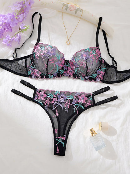 Women's Lace Push-Up Bra & Panty Set