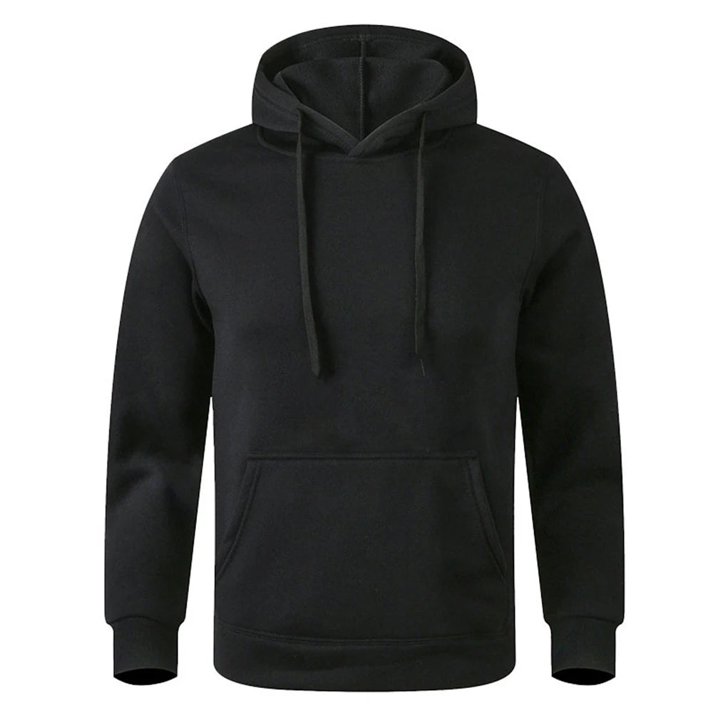 Men's Solid Pullover Hoodie