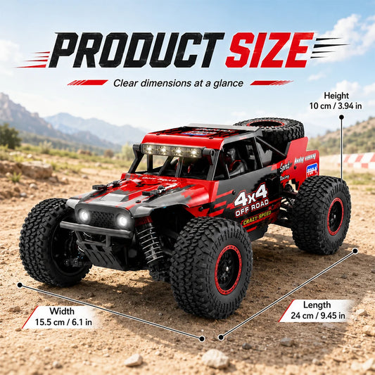 ZNLYRION RC Monster SG202MAX Scale1:16 Truck 4WD Brushless 55KM/H 2.4G Remote Control Off-Road Car with LED Lights for Boys Adults