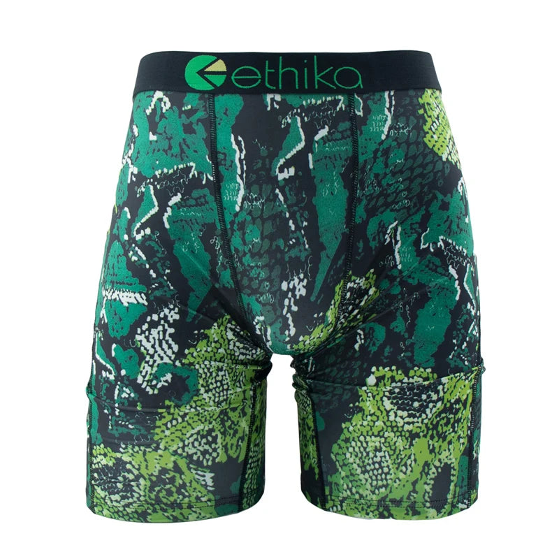 ETHIKA Men Underwear Boxers 1Pcs Breathable Mesh Crotch Man Swimming Underpants Plus Size L-3XL Mens Panties Men's Boxers Briefs