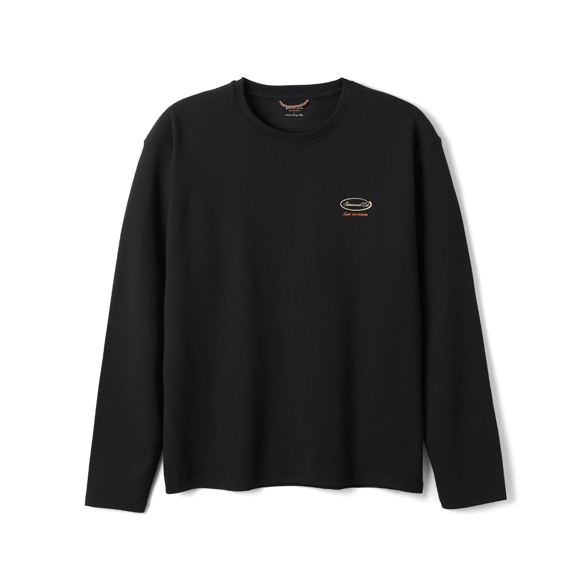 SIMWOOD Quick Dry Waffle Texture Long Sleeve T-shirt Men 180gsm Anti-static Moisture Wicking Sportswear for Running Workout Top