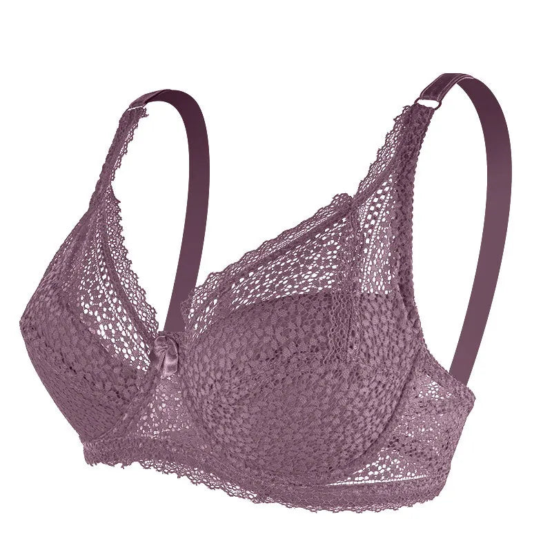 Women's Plus-Size Lace Support Bra
