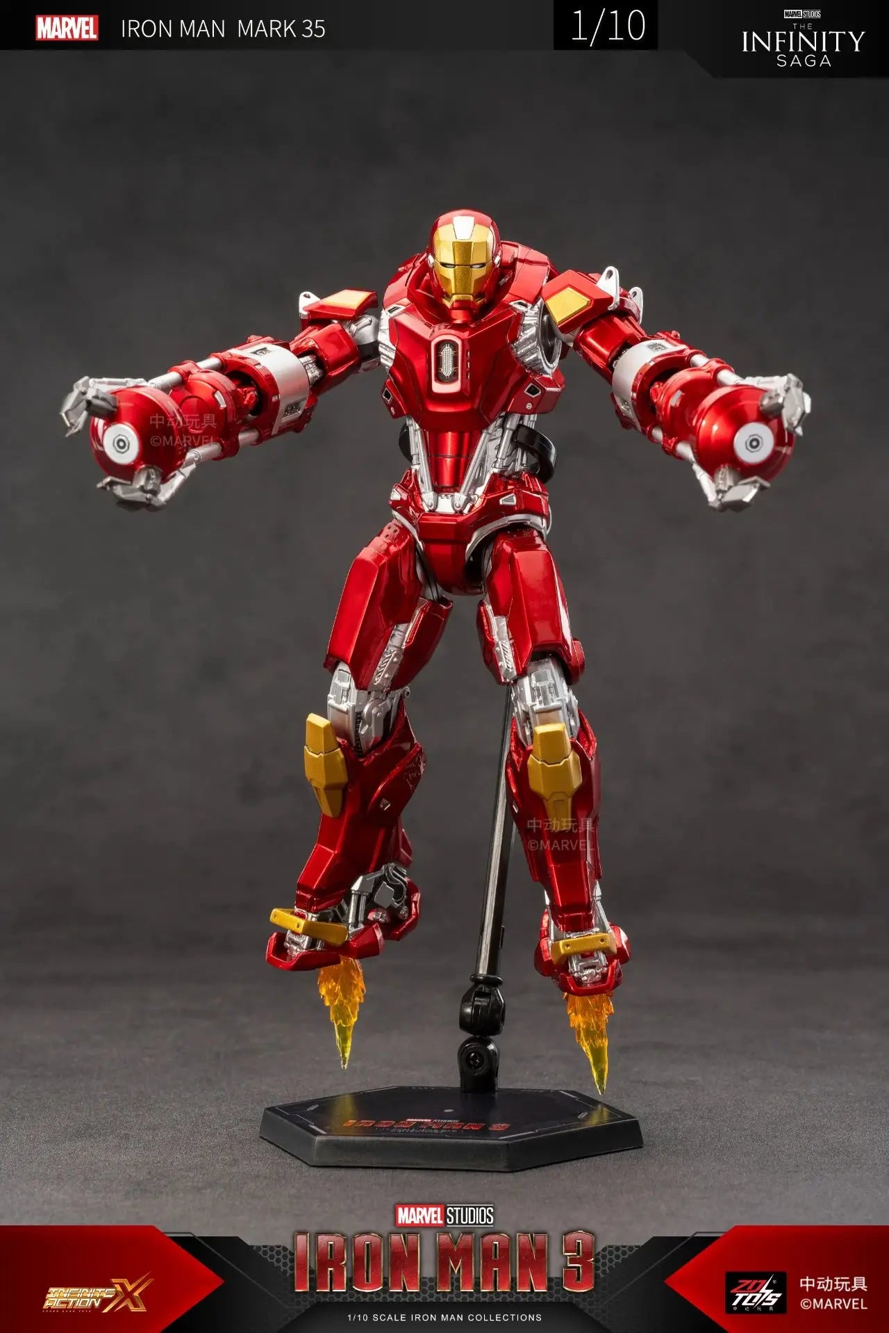 ZD Iron Man Figure Legends Iron Man Mk41 Mk47 Tank MK24 Iron Patriot 2.0 MK35 Red Snapper 1/10 Scale Iron Man Collections Gift