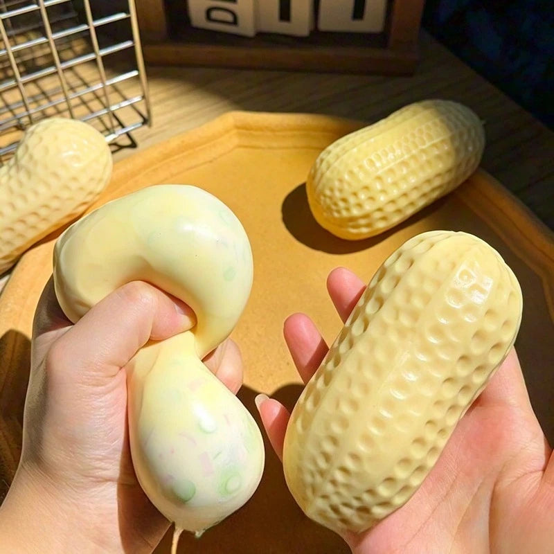 Crunchy Cheese Moldable Stress Ball Squishy Toy No Rebound Crispy Peanuts Stress Ball Fidget Toy ASMR Sensory Stress Relief Toys