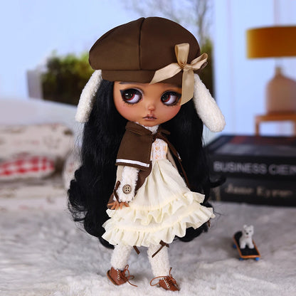 ICY DBS Blyth 1/6  Hand-Painted Doll Set Black Skin Girl Gift SD