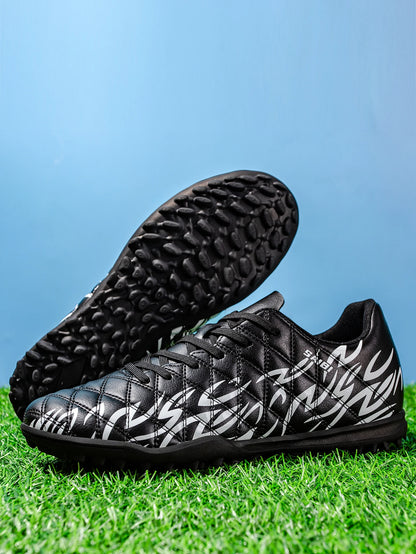 Professional Men TF Football Cleats Shock Absorbing PU Upper Durable Rubber Turf Sole For Adult Grass Field Soccer Games
