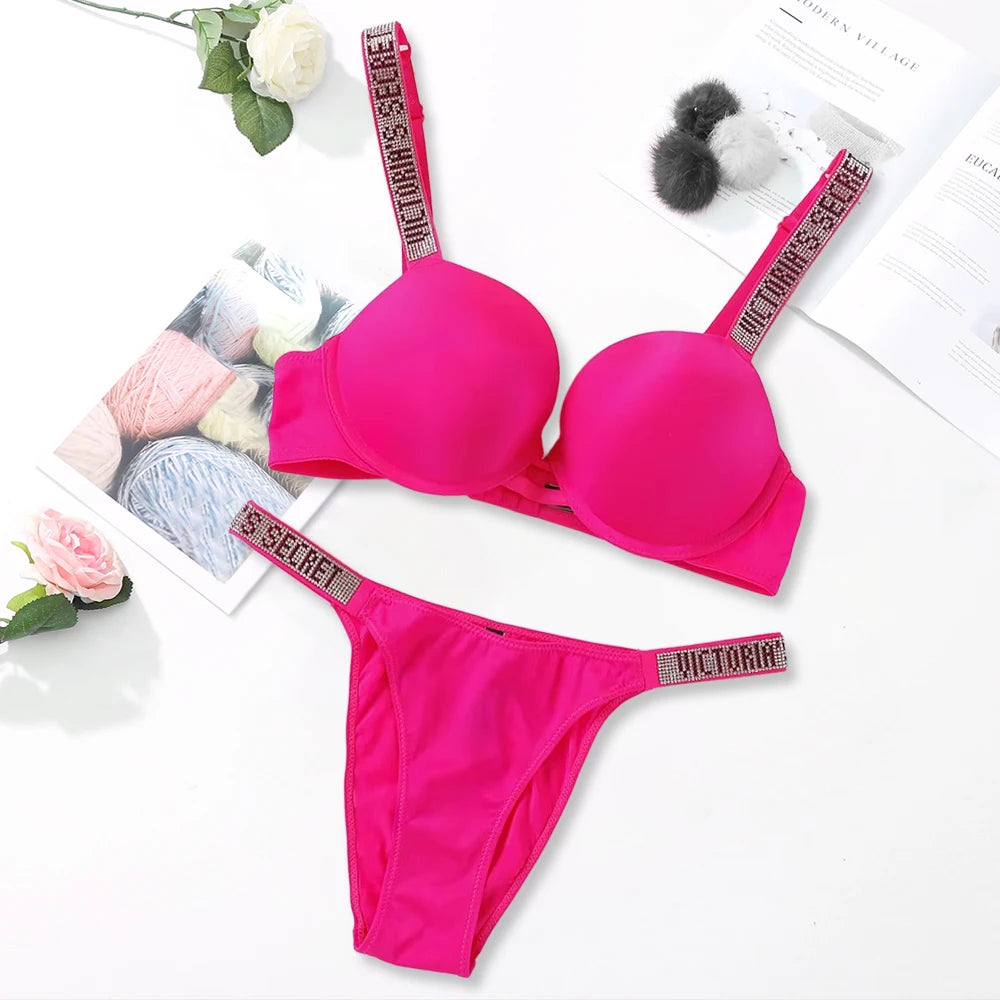 Women's Seamless Underwire Bra & Panty Set