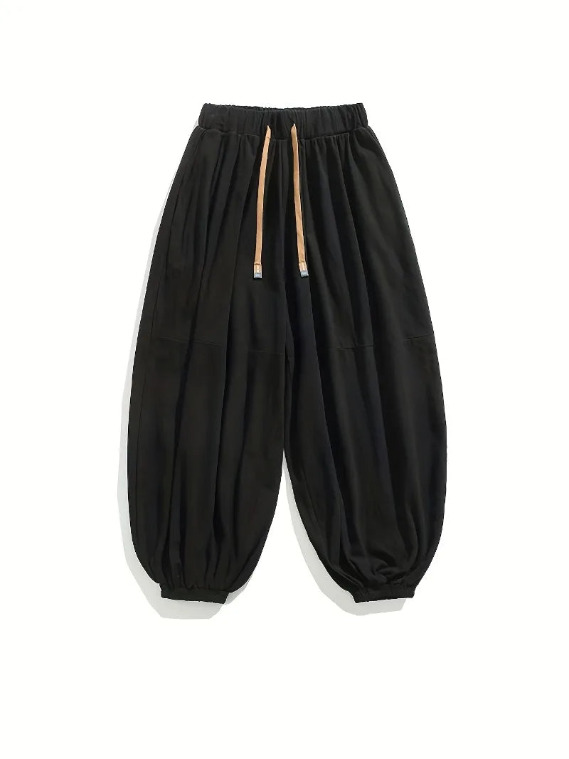 FGKKS Brand New Men Pants Fashion Korean Style Harem Loose Style Cotton Pants Male Outdoor Spring Man Solid Trousers
