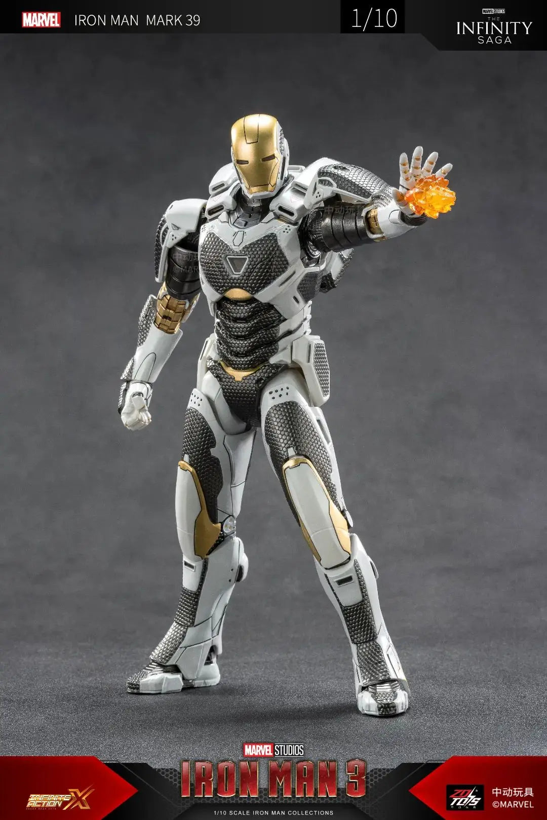 ZD Toys 1/10 Iron Man Figurines MK30 Iron Patriot Blacklash Figures MK33 MK39 MK17 MK21Action Movie Model Adult Collect Gift