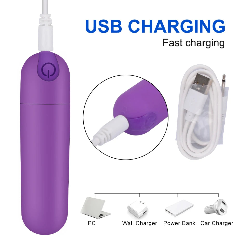 Powerful Mini Bullet Vibrator for Women 10 Modes G-Spot Clit Stimulator Vibrating Egg Vaginal Masturbation Massage Adult Sex Toy