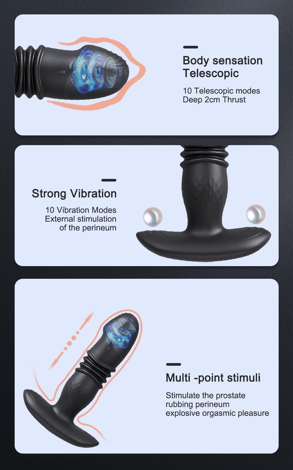 App-Controlled Telescopic Anal Massager