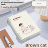 Notebook Loose-leaf 60 Sheets/120 Pages A5/B5 Loose-leaf Binder Notebook Puppy/Panda/Dinosaur/Capybara Horizontal Line