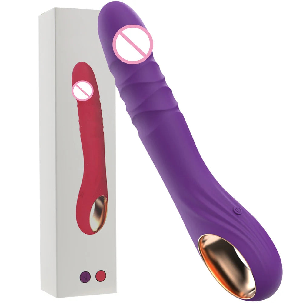 Dildo Retractable Vibrator For Women 10 Modes Soft Silicone G Spot Clitoral Anal Stimulation Massager Masturbation Sex Toys